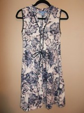 Simply Vera Wang Petites Size PS Multi Color Floral Sleeveles Basic Dress