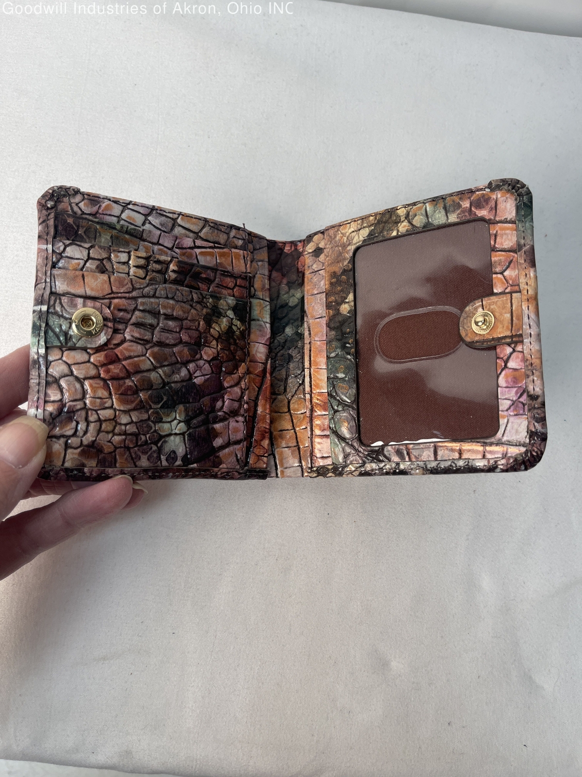 Gently Loved Multicolor Pattern Brahmin Small Wal… - image 5