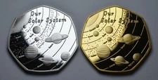 Pair of OUR SOLAR SYSTEM Commemoratives. Space/Planets/Stars Earth/Moon/Mars 
