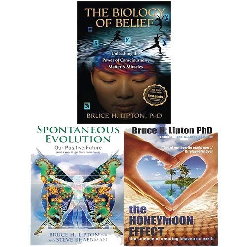 Bruce Lipton 3 Books Collection Set Spontaneous Evolution, The Honeymoon Effect