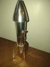 VTG ASTRO MFG. RD-1957-A BERZAC CREATION Rocket Mechanical Gold Bank ADVERTISING