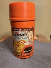 Vintage Family Products ORANGE Thermal Bottle Thermos 1 QUART Made In USA MCM