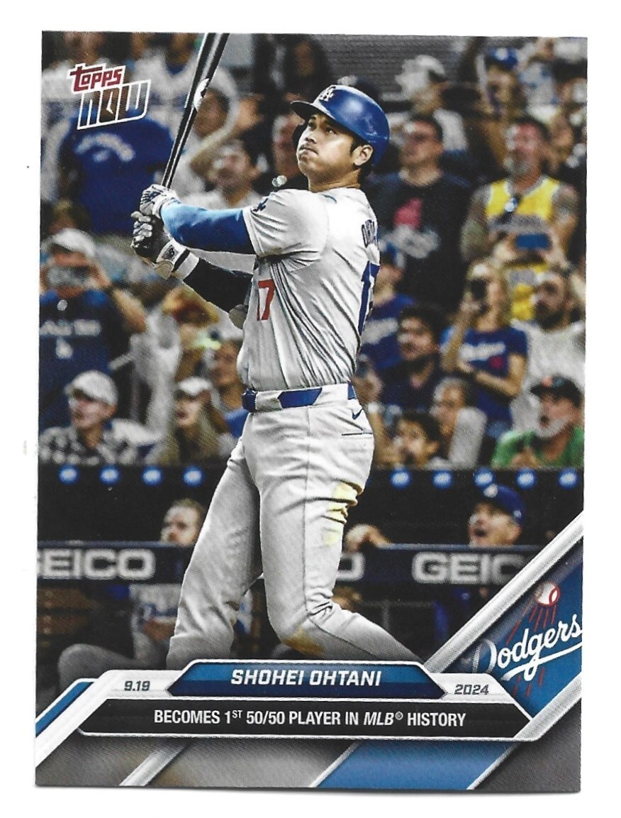 2024 Topps now 大谷翔平 722SP 50/50 psa9 Shohei Ohtani 1st 50/50 Season 2024 MLB TOPPS NOW #722 SP / | eBay