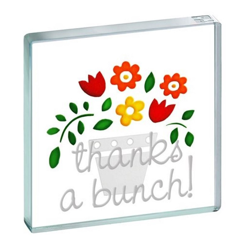 Thank You Gift Miniature Glass Token Flower Pot Thanks A Bunch Keepsake Gift Box