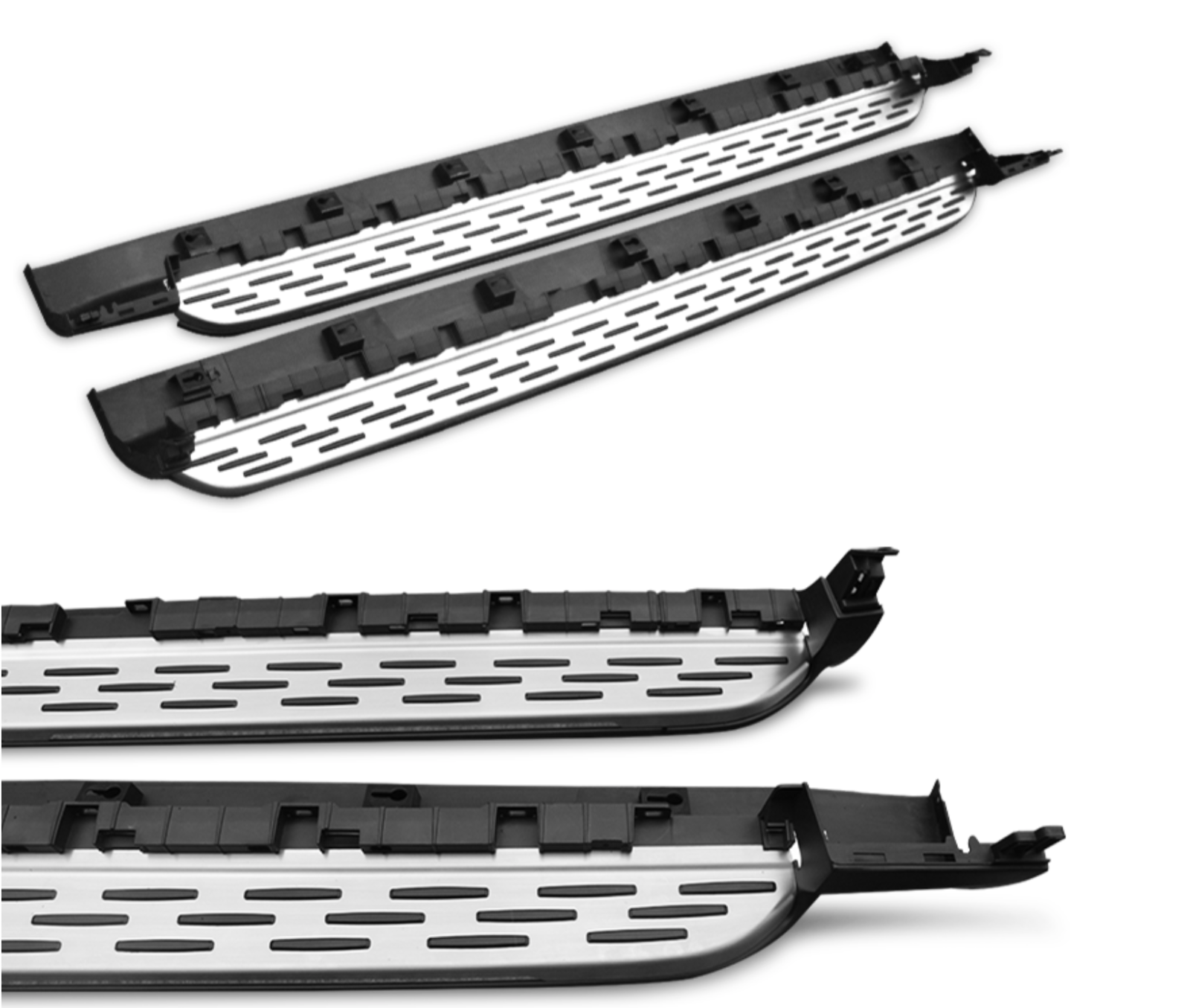 Marchepieds Latéraux pédale pour Volvo XC90 2015-2026 Aluminium Gris Noir 2x