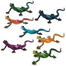 Gecko Lizard Resin Wall Shed Fence Sculpture Decor Statue Ornament House