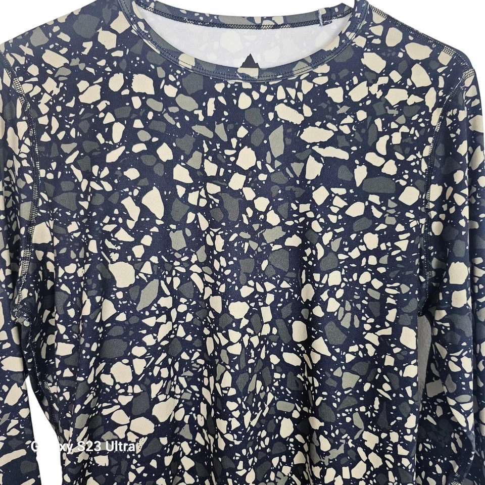 Top deportivo Burton capa base para mujer L azul verde manga larga capa base  Foto 2 de 4