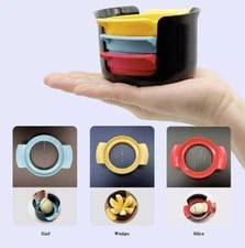 3-in-1 Egg Slicer Cutter & Strawberry Divider – Boiled Egg Slicing Kitchen Tool