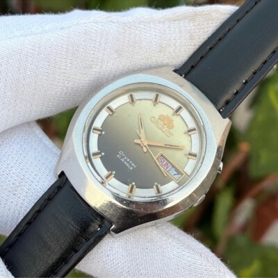 Vintage Orient Crystal Automatic Two Tone Dial Japan Made Men's