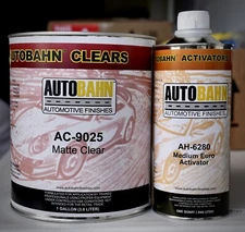 Autobahn Matte Clearcoat GALLON Kit Flat Finish 4:1 Auomotive Clear coat AC-9025