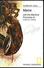 ⫸ 1975-3 March Map Close-Up MAINE & MARITINE PROVINCES National Geographic - A3