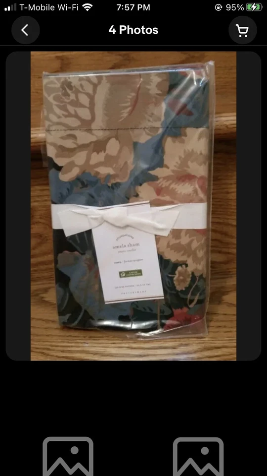 Juego de funda nórdica tamaño king POTTERY BARN AMELA CON FUNDA ESTÁNDAR Y EURO Foto 3 de 4