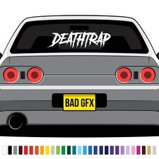 Deathtrap Large Car JDM Sticker - DUB Euro Slammed Stance Window Decal