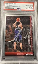 2005 Bowman Chrome Draft #37 Mike Bibby Signed Autographed Basketball Card Psa