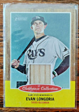 Evan Longoria 2011 Topps Heritage Baseball Clubhouse Collection Game Used Bat