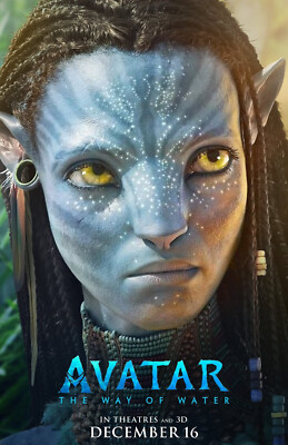 AA0373 Avatar The Way of Water By James Cameron 2022 Star Movie Poster 11x17