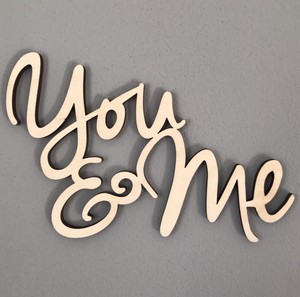 You Me Wooden Wedding Engagement Valentines Name Words Wall Art Sign Ebay