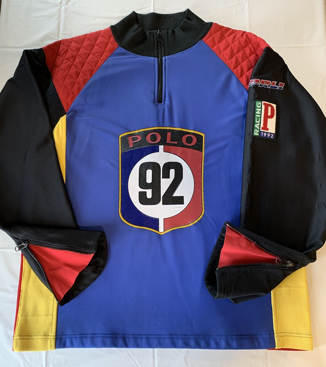 Polo vintage Ralph Lauren 1992 P Racing Scuba pullover 1/4