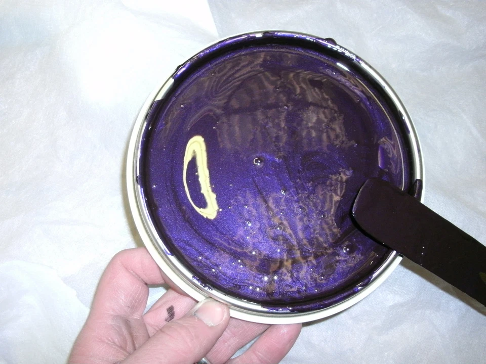 NUAGANE 1 lt Cellulose Car Paint Cadbury Purple Metallic Bike Motorbike Marine NEAT