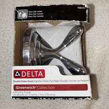 Delta Greenwich Double Robe Hook Polished Chrome 138275