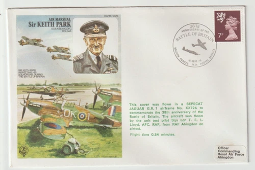16/9/1978 UK GB Flown Cover - RAFM HA29 - Air Marshal Sir Keith Park GCB, KBE