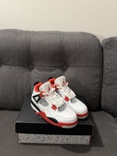 air jordan 4 retrò taglia 39 bianco rosso 