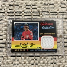 2020 Topps Heritage Juan Soto Clubhouse Collection Jersey Auto #CCAR-JA /25