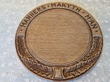 Wykehamist/Winchester College 'Manners Makyth Man' Antique wood bread board