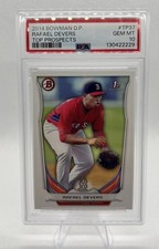 2014 Bowman Draft RAFAEL DEVERS 1st Rookie Card #TP37 PSA 10 Gem Mint Red Sox. rookie card picture