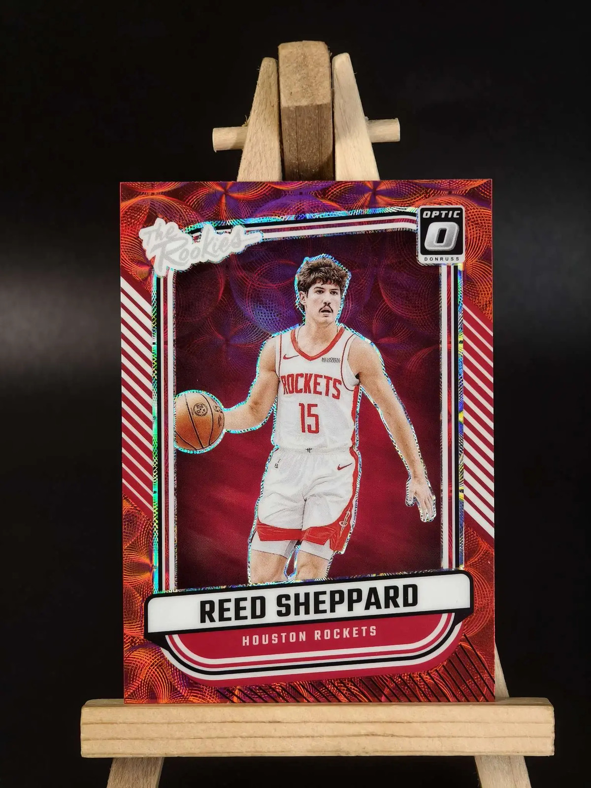 Reed Sheppard 2024-25 Donruss Optic The Rookies Red International RC Rockets J67