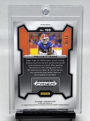 2024 Prizm Draft #196 Trevor Etienne /25 Mojo Florida Rated Prospect RC NM+ - Picture 2 of 3