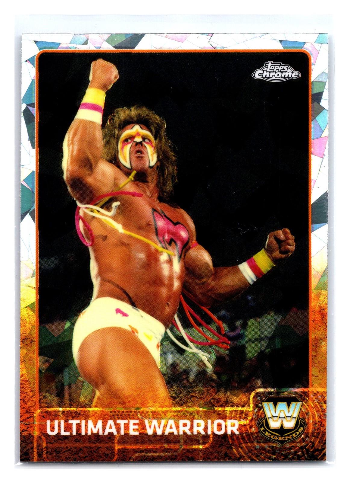 2015 Topps Chrome WWE #90 Ultimate Warrior Atomic Refractor