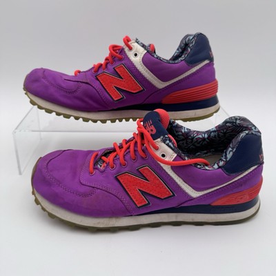New Balance 574 Womens Size 7.5 Purple Orange Athletic Running Shoes WL574ILB