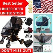 Breathable Baby Stroller Mosquito Net - 2 Pack Protection for Outdoor Adventures