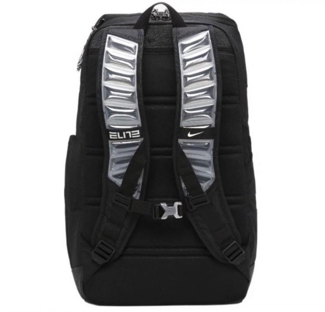 Nike Elite Basketball Backpack Zebra Print Black White Padded Shoulder Straps
