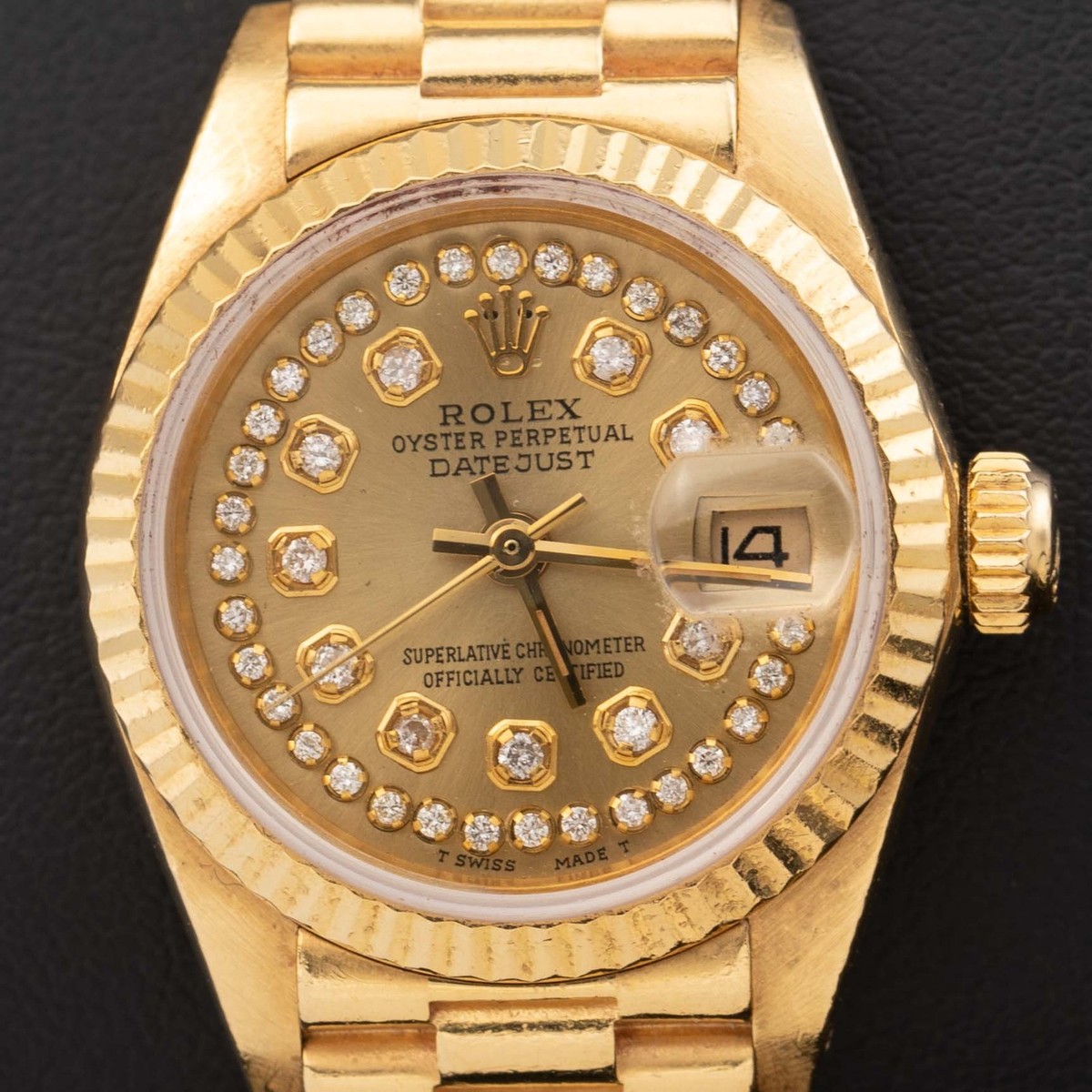 Presidential Rolex Datejust 6917 Fluted Bezel Watch 26mm Diamond