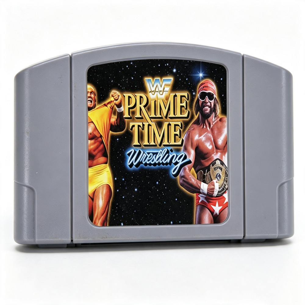 Wwf Prime Time Wrestling Game Cartridge US Version for Nintendo 64 Console
