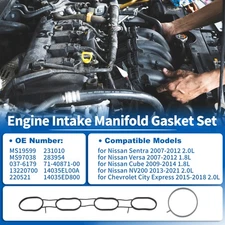 No.MS19599/MS97038 Intake Manifold Gasket Set for Nissan NV200 2013-2021 2.0L