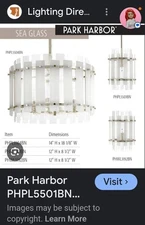 Park Harbor PHPL5501BN Brushed Nickel 1-Light 5"W Pendant w/Opal Etched Glass