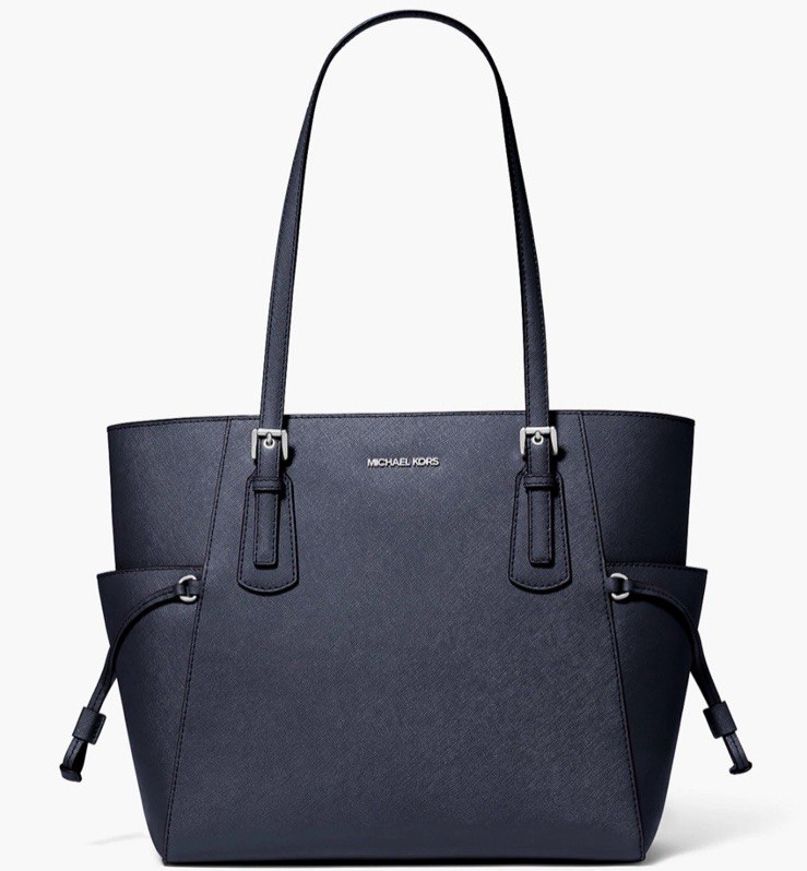 New Michael Kors Voyager Large Saffiano Leather Tote Navy