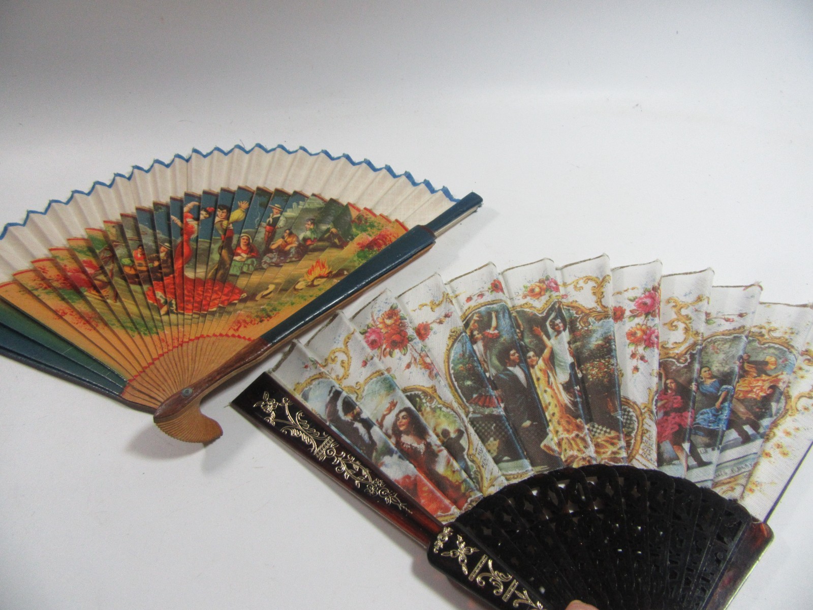 Recuerdo flamenco vintage de bailarines de mano españoles.