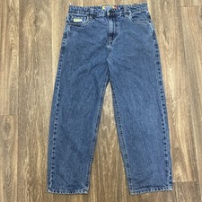 Empyre Jeans 27 Blue Relax Baggy Denim Logo Skater Embroidered Y2K Grunge VTG