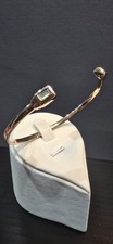 Monica Vinader Baja Deco Thin Cuff Bracelet Rose Gold Vermeil Labradorite Size L