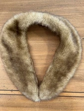 Vintage 1950's Mink Fur Collar -  Fully Lined with Snap Button Attachments 41”