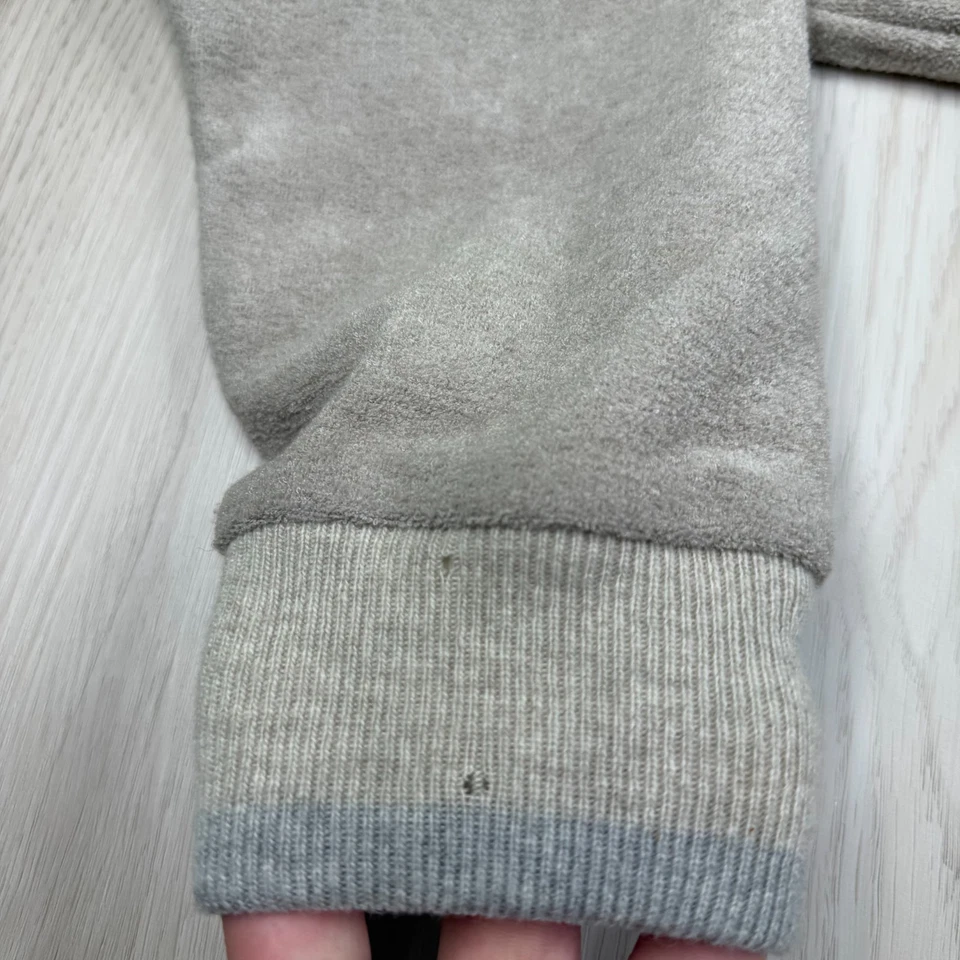 Zegna Sport Mens Beige Raglan Sleeve Mock Neck Ribbed 1/4 Zip Pullover Sweater M - Image 3 of 4