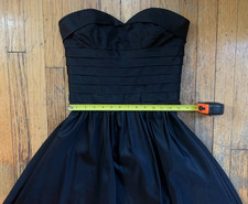 Marc Jacobs 100% Silk Strapless Sweatheart Midi Cocktail Dress 6 Fit and Flare