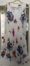 Made In Italy Ladies Ra Ra Sleeveless Summer Dress Pit to Pit 20inches Size M