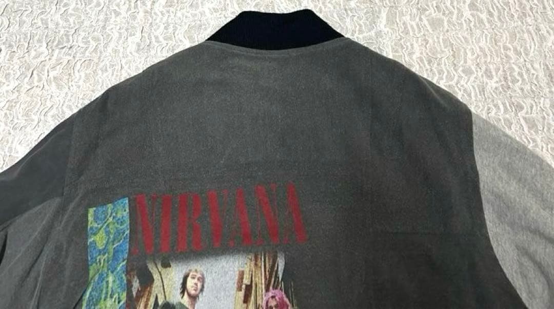 OLDPARK Nirvana Flight Jacket Tee Patchwork Rewor… - image 8