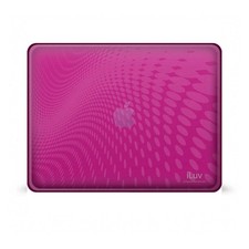 Iluv Pink Flexi-Clear Case With Dot Wave Pattern For iPad 1G