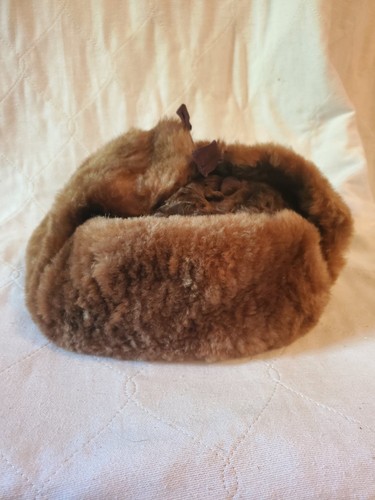 Original Soviet Ushanka Fur Hat Made in USSR 1980s Size 2 (Small) - Picture 7 of 17